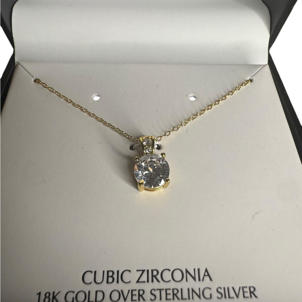 Giani Bernini Gold and Silver Necklace with Cubic Zirconia - Picture 2 of 4